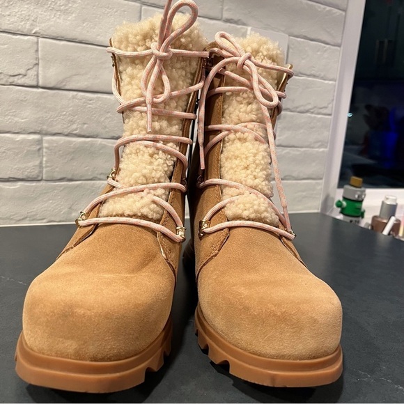 NWT Sorel sz 11 Joan of Artic wedge lace cozy booties - Picture 15 of 16